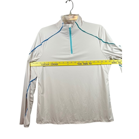 G/Fore Wonen's Sun Shield Silky Tech, Nylon 1/4 Zip, Snow, Size XL - Picture 5 of 9